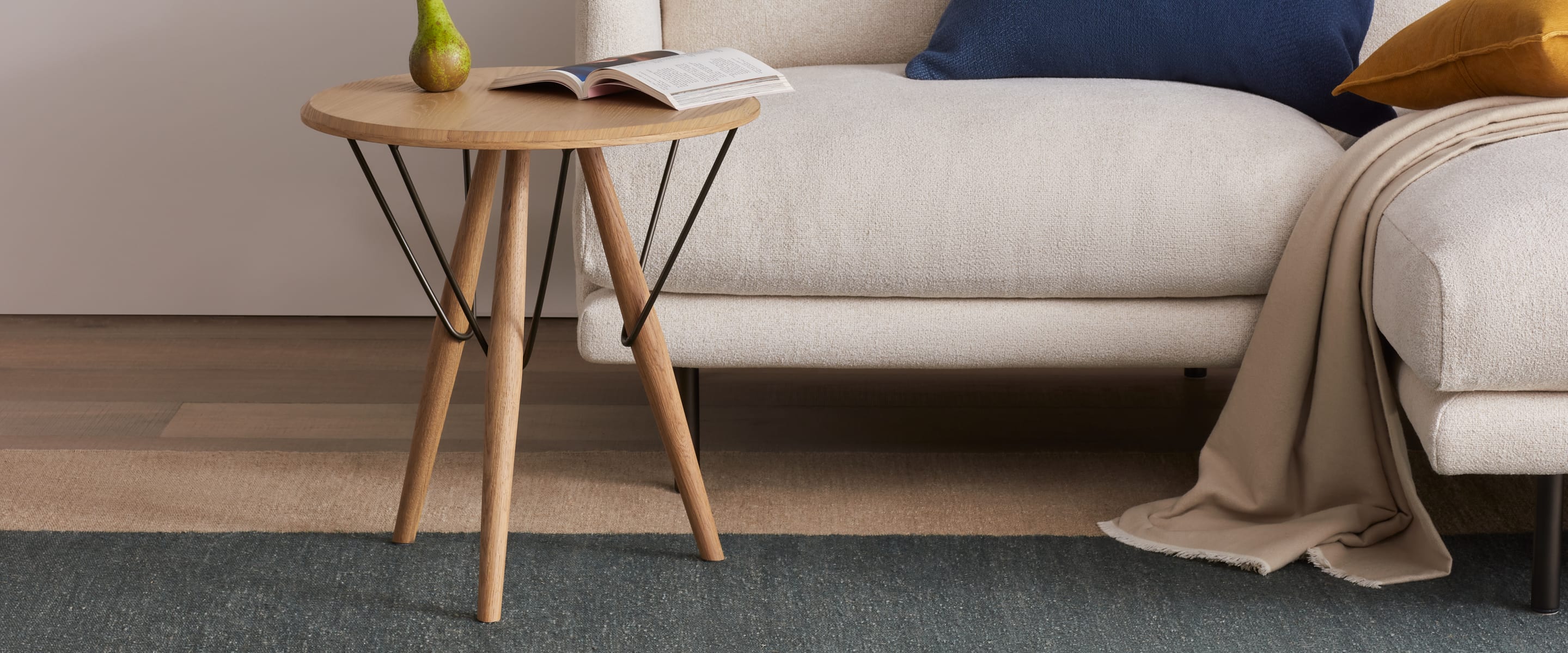 High Wire Side Table in Light Oak | Oak Side Table | Loaf